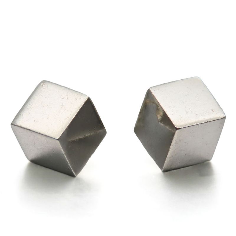 Tiffany & Co Earrings 925 Silver Approx 7.4g Silver Cube Accessories Simple