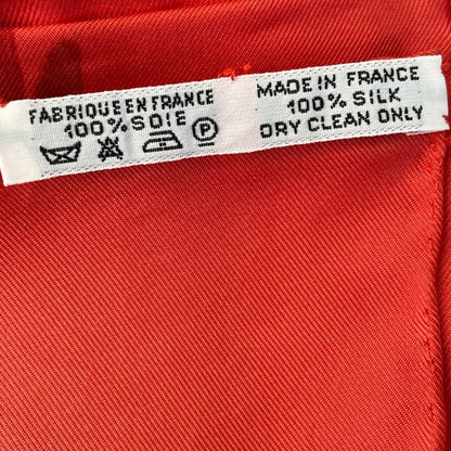 Hermes Carre 90 Concerto Red 100% Silk Scarf