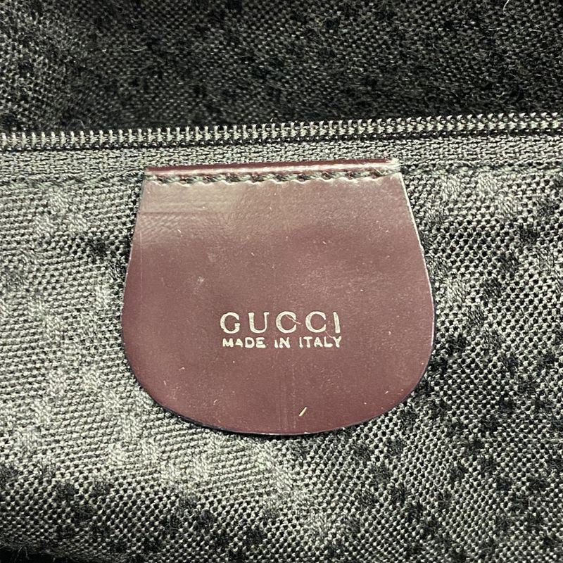 Gucci Handbag Bamboo 000 1998 0540 Nylon Brown Silver Hardware Women