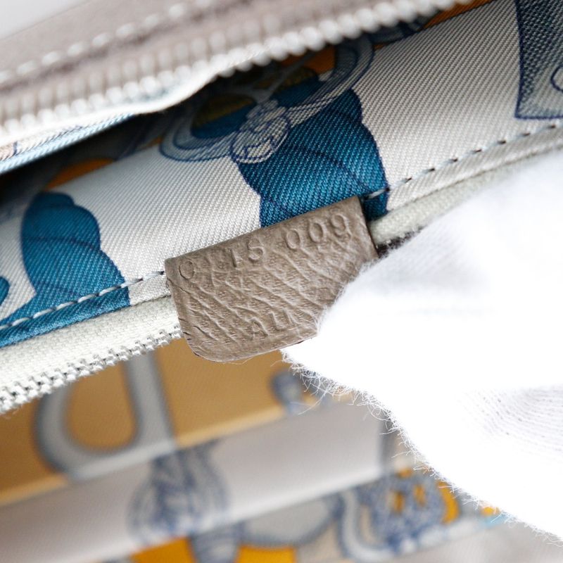 Hermes Azap Long Silk-in Vaux-epson And Silk Etoupe C Ladies Long Wallet