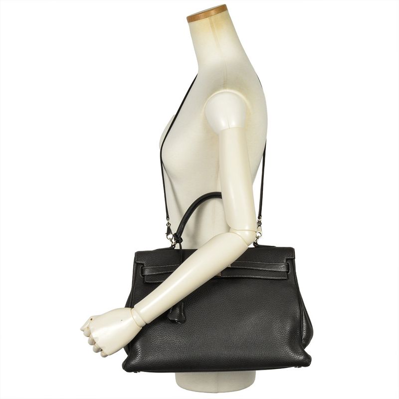 Hermes Kelly 35 Handbag Togo Engraved □H Graphite Internal Stitching