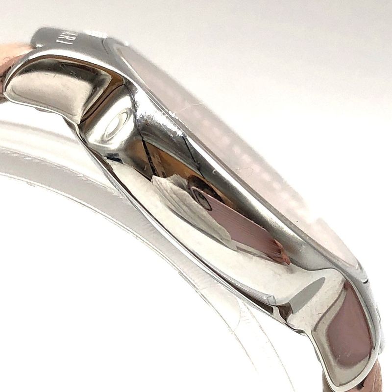 Bvlgari Solo Tempo St29s Quartz Date Pink Dial Leather Ladies Watch Stuck Junk