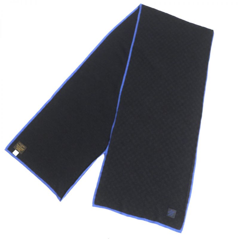  Louis Vuitton M70528 Echarpe Edge Logo Leather Patch Damier Silk X Cashmere X