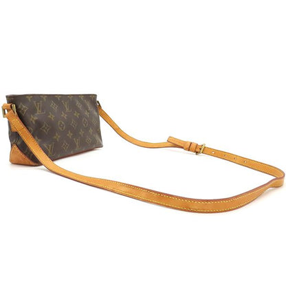 Louis Vuitton Shoulder Bag Trotter Monogram Canvas Monogram Gold Hardware Tea