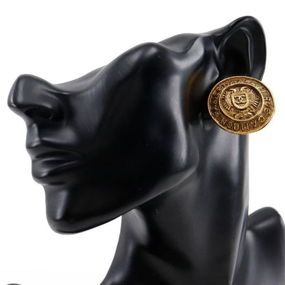 Chanel COCO MARK 31 RUE Cambon Vintage Gold Plated Ladies 26.0g Earrings