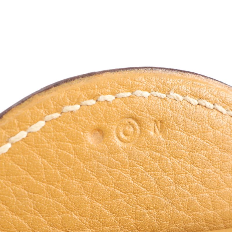 Hermes Phaco Marked O Leather Second Bag Clutch Pouch Commuter Business Beige