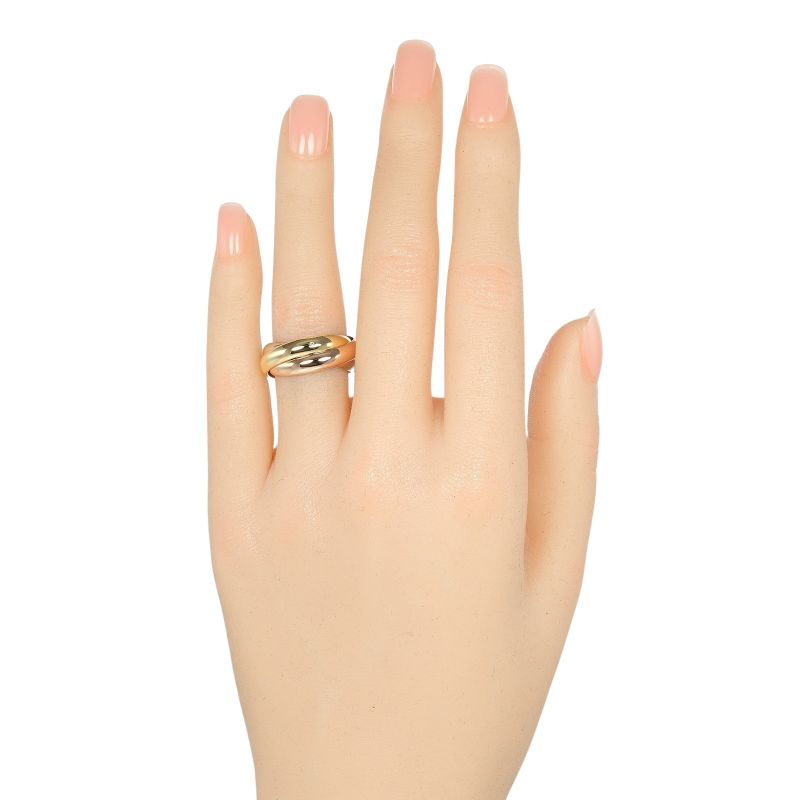 Cartier Trinity 3.8mm (0.15in) Band 18K Gold (YG X PG X WG) No 10 Ladies 11g