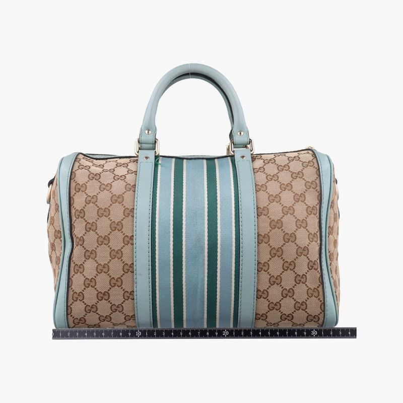 Guccisherry Line Blue And Beige And Multi-colored Canvas And Leather 247205e0131