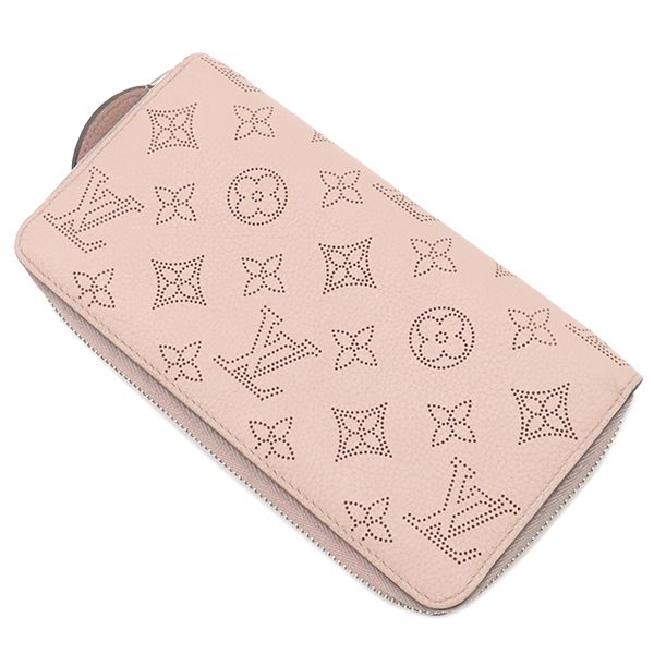 Louis Vuitton Long Wallet Zippy Wallet Monogram Mahina Rose Jasmine Silver