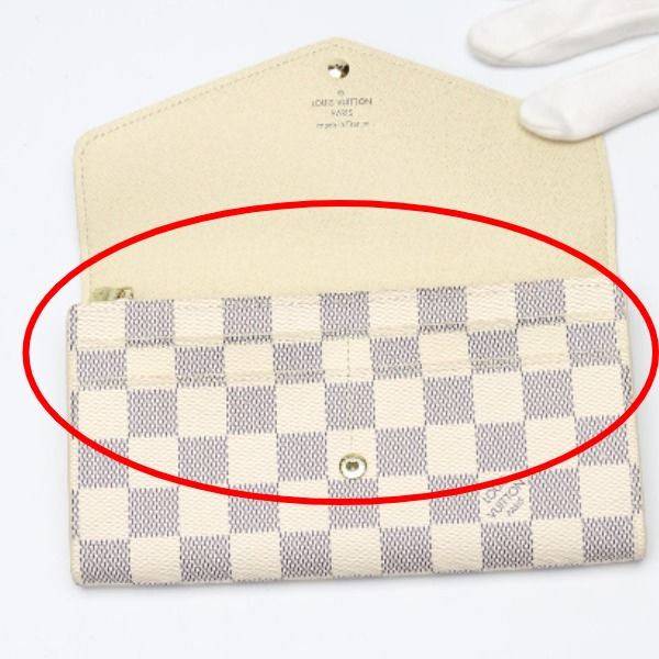 Louis Vuitton N63208 Damier Azure Long Wallet Portefeuille And Sarah Long