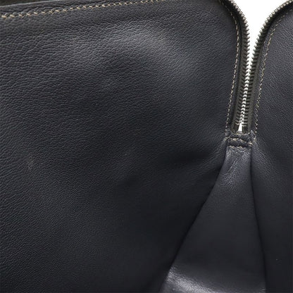 Hermes Escapada Tote Handbag Box Calf Leather Dark Grey Silver Hardware