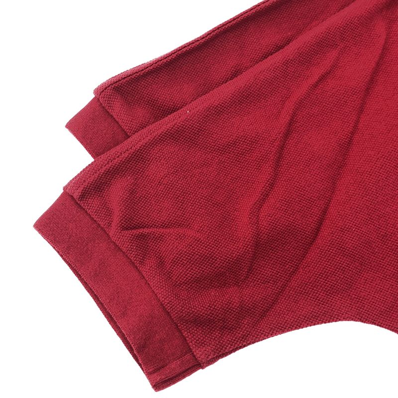 Saint Laurent Paris Cropped Short Sleeve Knit Polo Shirt 693291 Y36um 6258 Red S