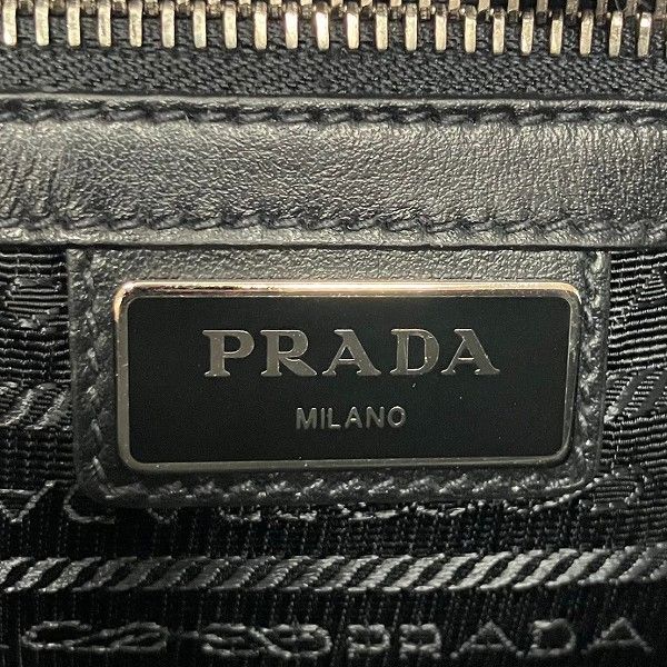 Prada 2vf056 Saffiano Black Bag Clutch Bag Second Bag Men's