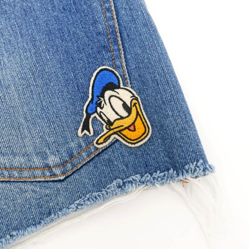 Gucci Disney Collaboration Denim Shorts Donald 652655 25 Inch Ladies