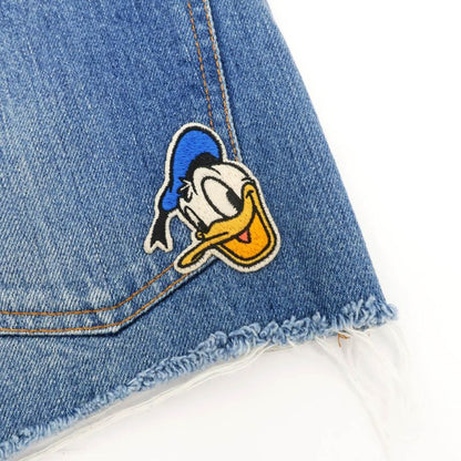 Gucci Disney Collaboration Denim Shorts Donald 652655 25 Inch Ladies
