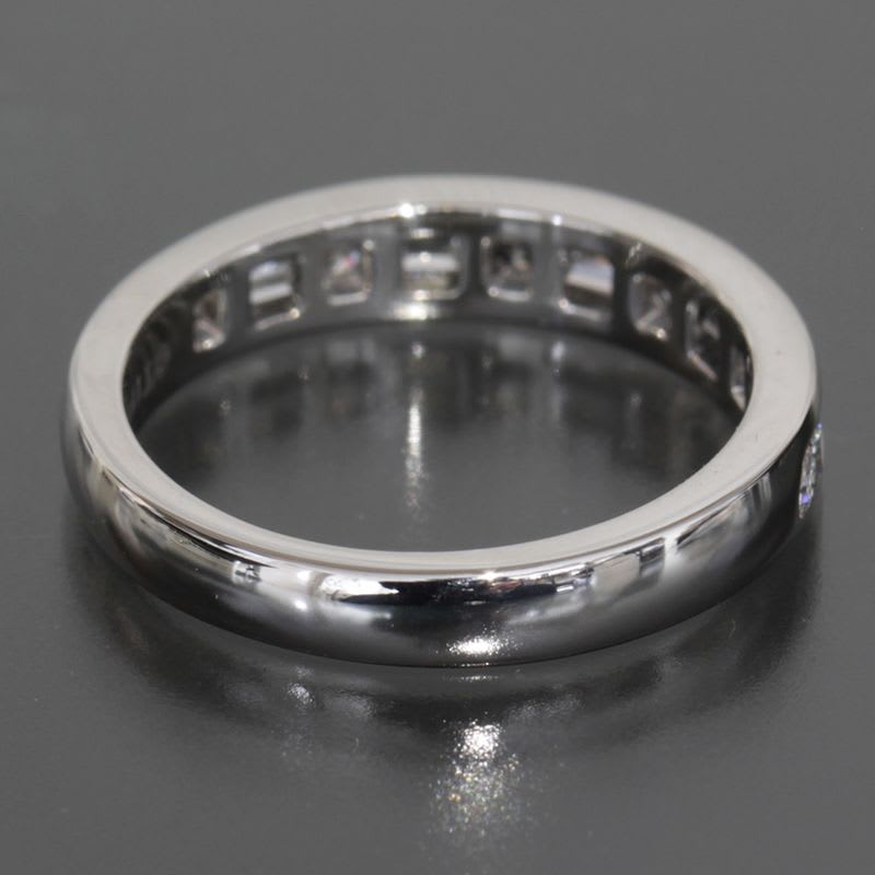 Tiffany & Co Half Eternity Diamond Ring No 10 Pt950 Box E1705