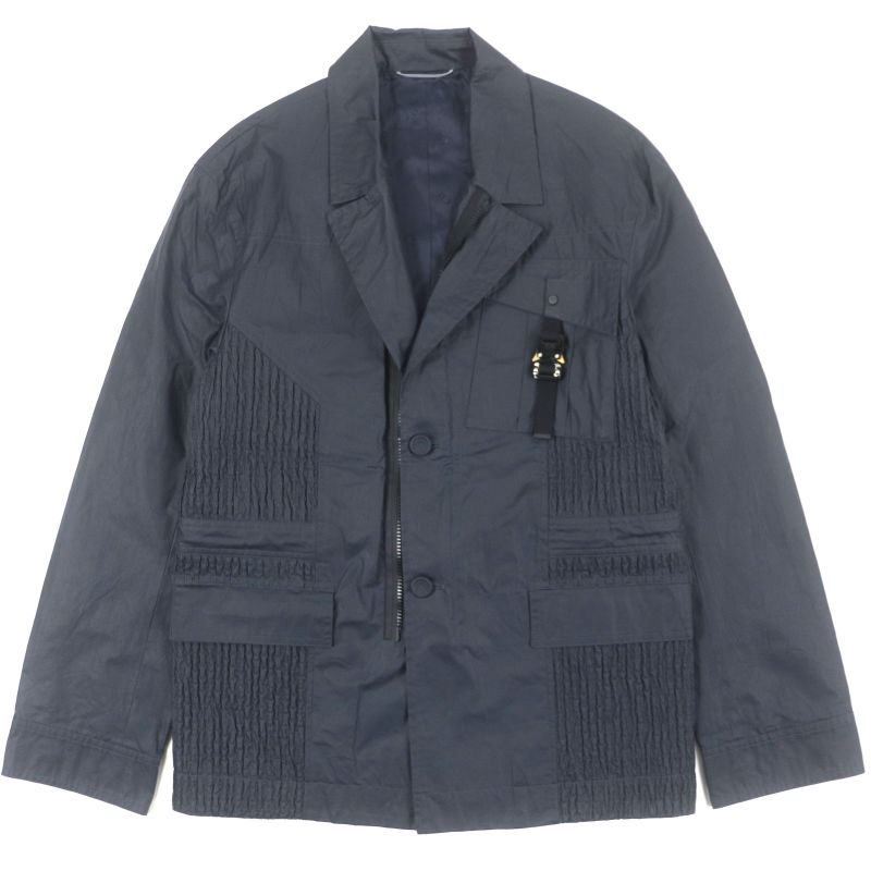  DIOR Homme 293c286a5573 Logo Part Zip Up Tailored Jacket Navy 44 Made In