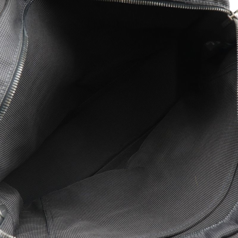 Hermes Yale Line Tote MM Nylon Canvas Gray Unisex Handbag