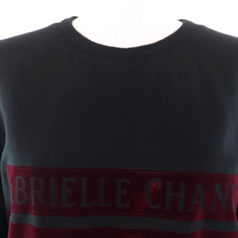 CHANEL P57408k07541 Cotton Gabrielle Coco Mark Flocked Logo Sweatshirt