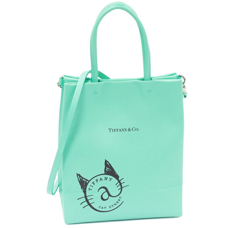Tiffany & Co Handbag Shoulder Bag Cat Street Small Shopping 2WAY Bag Calf