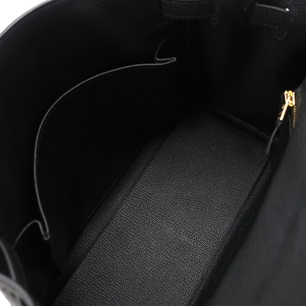 Hermes 2-Way Bag Kelly 25 Internal Stitching Togo Black Gold Hardware Black