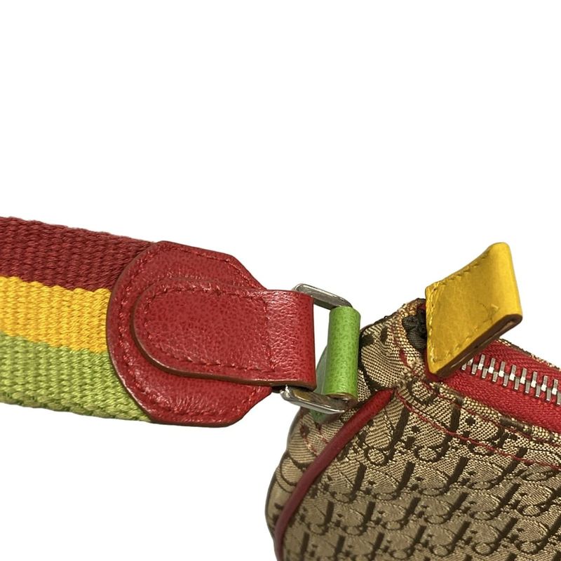 Dior/christian Dior Shoulder Bag Rasta Beige X Yellow X Multi Leather