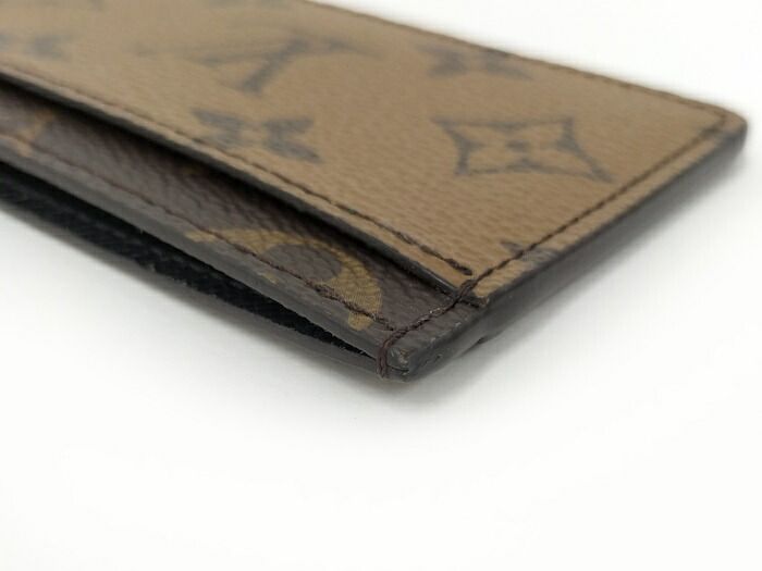 Louis Vuitton Porte Carte Surple Card Case Monogram Reverse Brown M69161