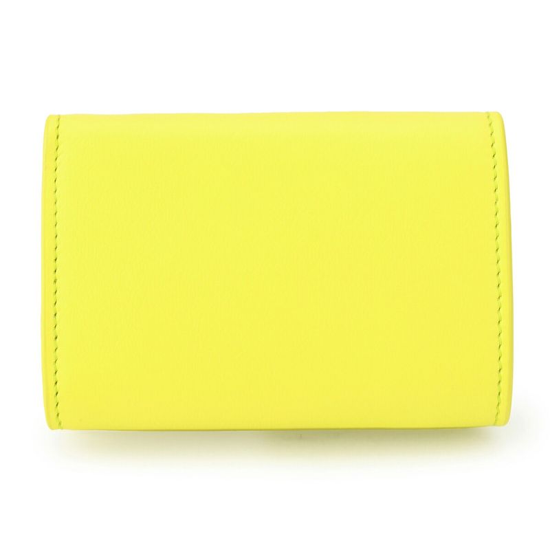 Balenciaga Trifold Wallet Paper Yellow