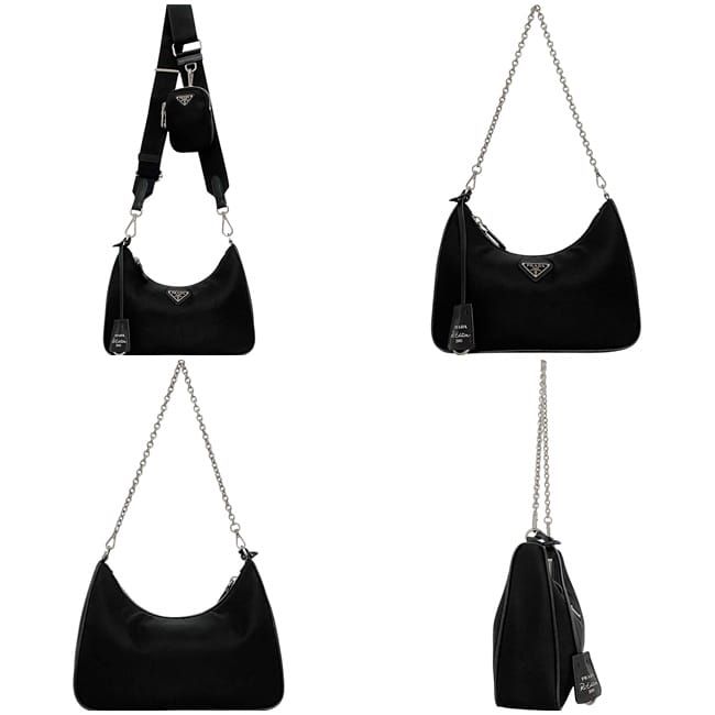 Prada 2way Bag Black NERO Reedition 2005