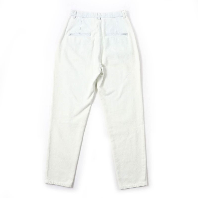 CHANEL P64118v60184 100% Cotton Coco Button Denim Pants Indigo 38 Made In Italy