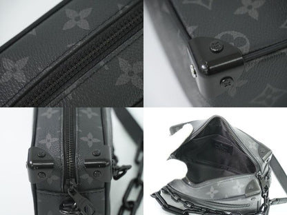 Authentic Louis Vuitton LV Mini Soft Trunk Monogram Eclipse Shoulder Bag