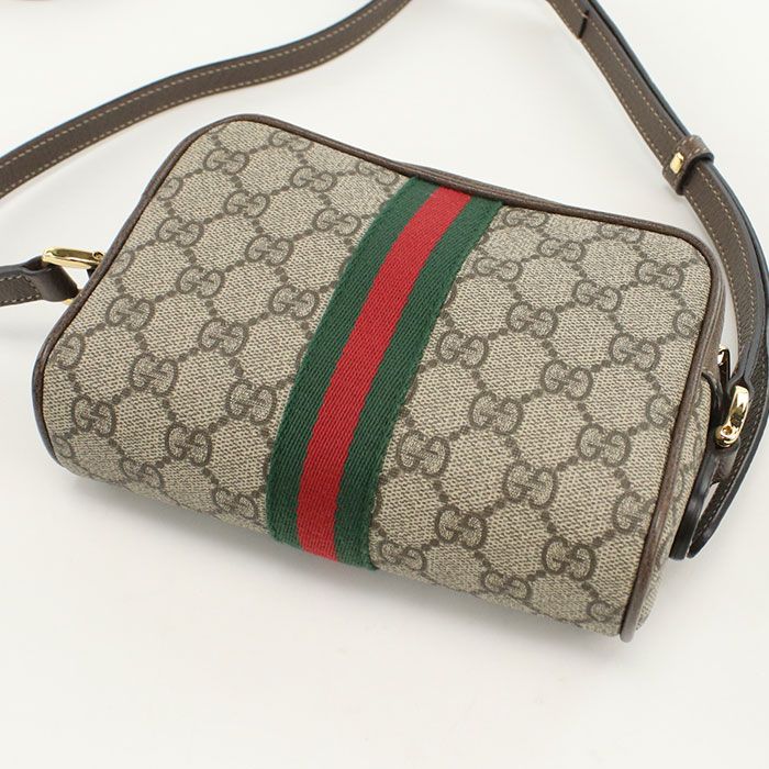 Gucci Mini Bag Ophidia 517350 Crossbody Shoulder Bag PVC Leather Women