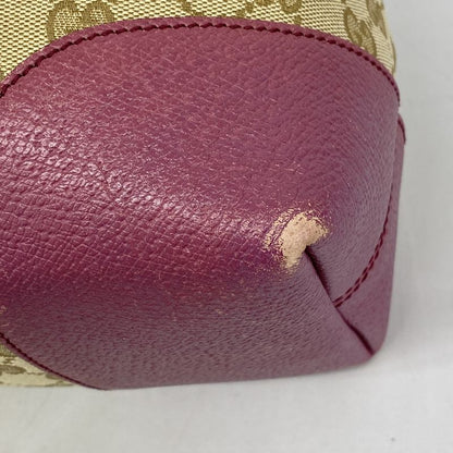 Gucci Handbag GG Canvas 353120 Canvas Brown Pink Gold Hardware Women