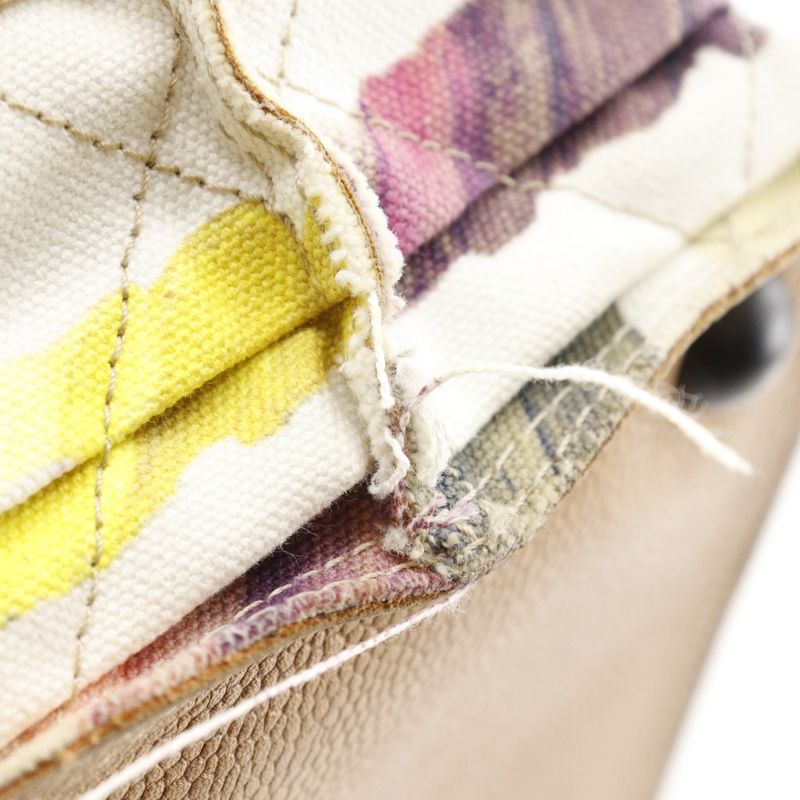 Chanel Chain Tote Colorama Coco Mark Canvas Multicolor/white Women's Tote Bag