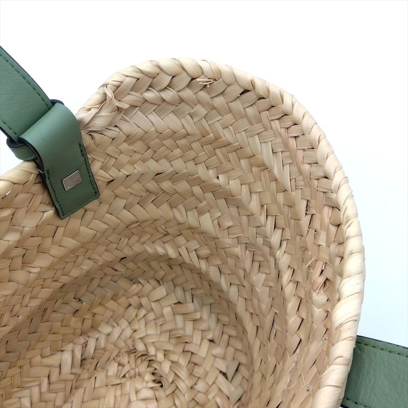 Loewe Basket Bag Small Tote Bag A223s93x04 Green Basket Bag Women