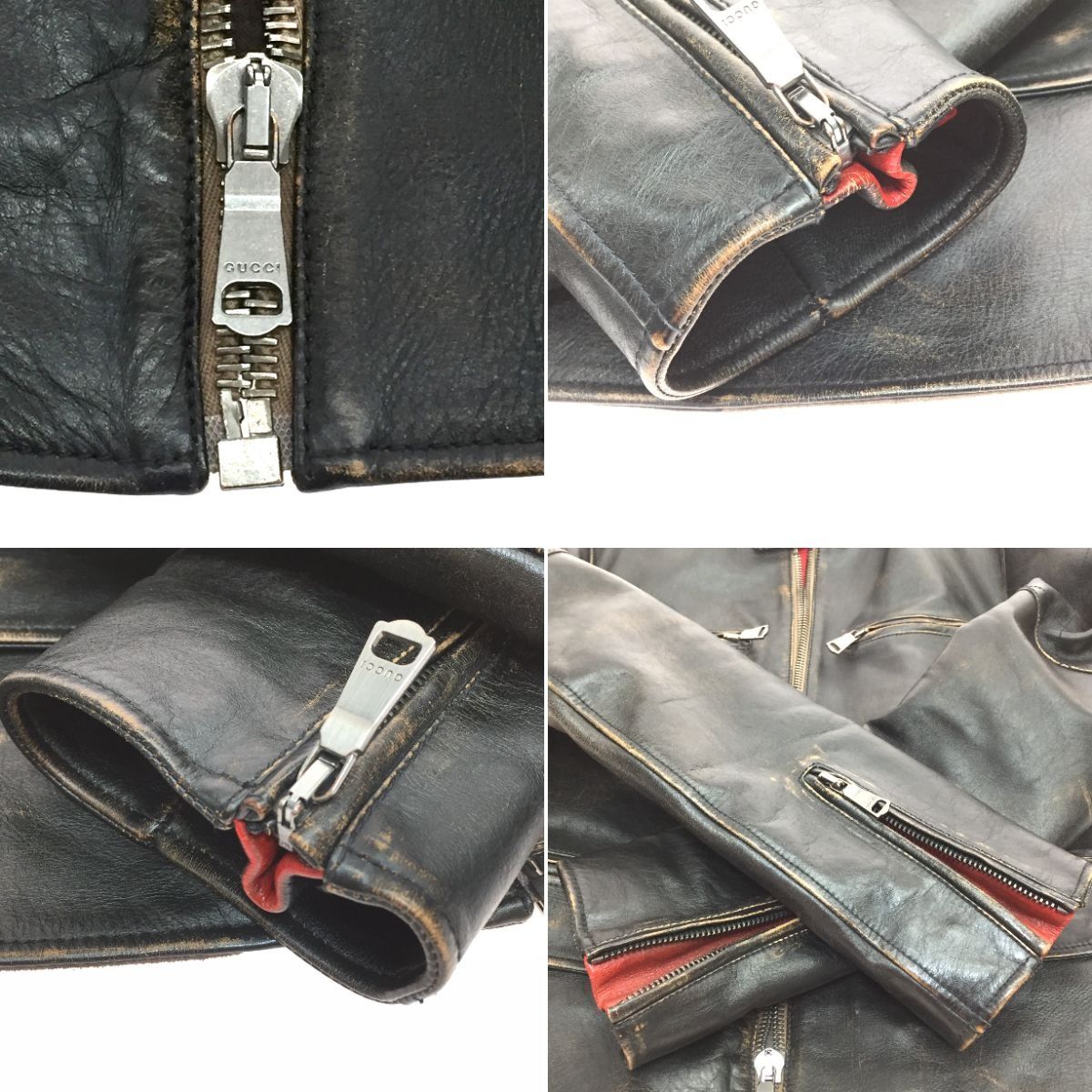 Gucci Men's Rider Jacket Size 44 454032 Xg313 Black