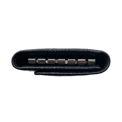 Em0680 Bvlgari 6-ring Key Case 20234 Men's Black Leather Black