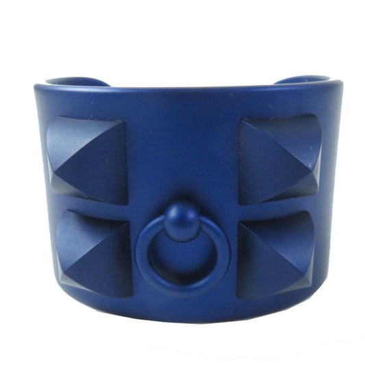 Hermes Collierd Chien Blue Ankle Alumium Bangle T2 With Box And Storage Bag