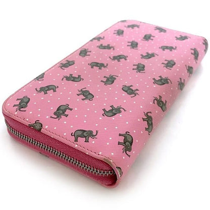 Prada Round Zipper Long Wallet Ec22963 Pink Elephant