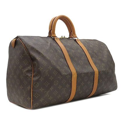 Louis Vuitton Boston Bag Keepall 50 Monogram Canvas Monogram Gold Hardware