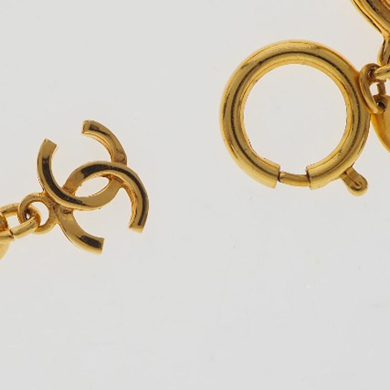 Chanel Coco Mark Matelasse Vintage Gold Plated Gold Ladies 71.2g Bracelet