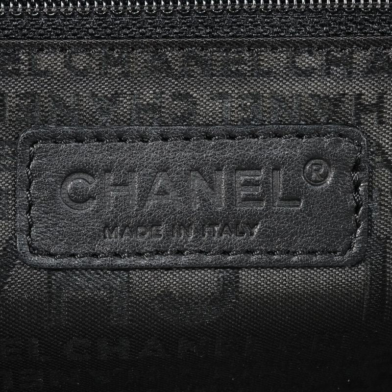 Chanel Coco Mark Choco Bar Tote Bag Caviar Skin Black