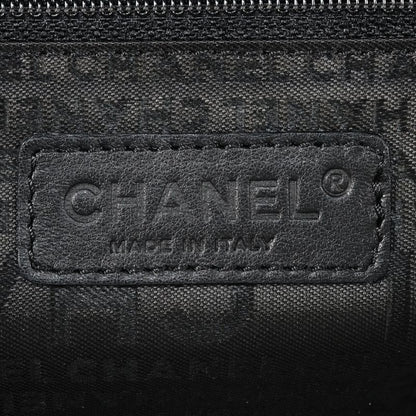 Chanel Coco Mark Choco Bar Tote Bag Caviar Skin Black