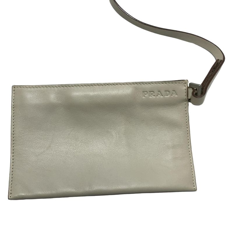 Prada Shoulder Bag - Beige Leather