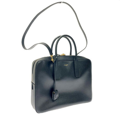Saint Laurent Paris 342605 Leather Classic Museum 2-Way Business Bag Black
