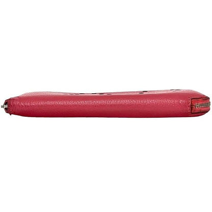 Hermes Round Zipper Long Wallet Azap Pink Rose Lipstick