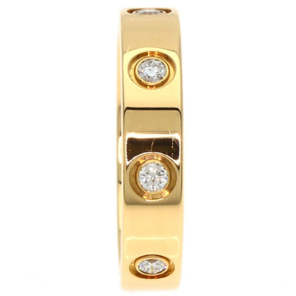 Cartier Mini Love Ring Full Diamond #48 Ring And Ring 18K Yellow Gold Ladies