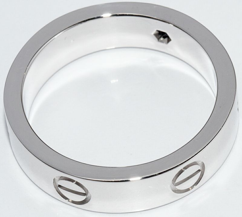 Cartier Ring 18K White Gold Black Sapphire 1P Love Ring B40771