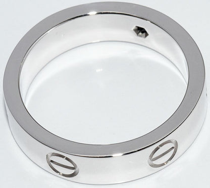 Cartier Ring 18K White Gold Black Sapphire 1P Love Ring B40771