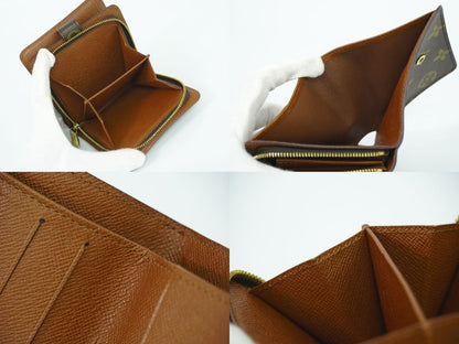 Authentic Louis Vuitton LV Compact Zip Monogram Fold Wallet Brown M61667